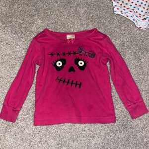 Gymboree Pink Long Sleeve Tee with Monster Design Halloween